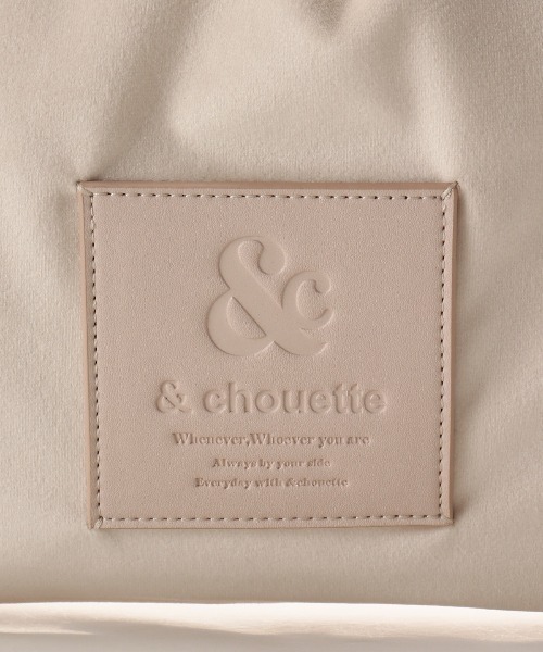 & chouette（アンドシュエット）の「ベロア調 巾着トートバッグ（トートバッグ・レディース・オレンジ/グリーン/ワインレッド/ピンク/ライトブルー/グレー/オフホワイト・FREE）」の12枚目の写真