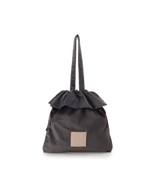 & chouette（アンドシュエット）の「ベロア調 巾着トートバッグ（トートバッグ・レディース・オレンジ/グリーン/ワインレッド/ピンク/ライトブルー/グレー/オフホワイト・FREE）」の15枚目の写真