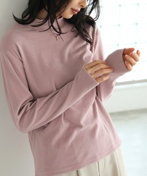 ふわっと柔らかストレッチフリースハイネックカットソー