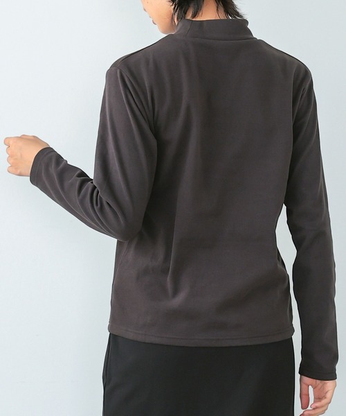 itto...(イット)の「ふわっと柔らかストレッチフリースハイネックカットソー(Tシャツ/カットソー・レディース・チャコール/ベージュ/オフホワイト/ブラック/ピンク/ブルー・M/XL/L)」の17枚目の写真