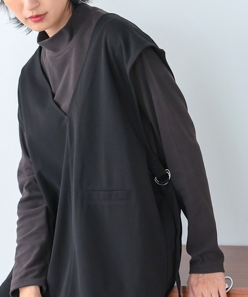 itto...(イット)の「ふわっと柔らかストレッチフリースハイネックカットソー(Tシャツ/カットソー・レディース・チャコール/ベージュ/オフホワイト/ブラック/ピンク/ブルー・M/XL/L)」の20枚目の写真