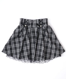 リボンレースアップ プリーツミニスカート/量産系女子/病み属性/サブカルファッション/地雷系/病みかわ