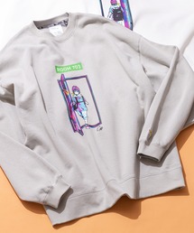 （What it isNt）ART BY MARKGONZALES（ワットイットイズント）の「【（What it isNt）ART BY MARKGONZALES / (ワットイットイズント) アートバイマークゴンザレス】703号室コラボのBIGシルエットプリントクルーネックトレーナー（スウェット・メンズ）」