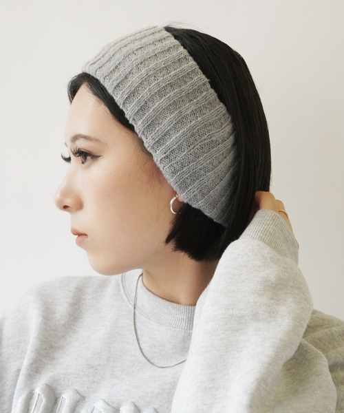 Jelly moo(ジェリームー)の「【 Jelly moo / ジェリームー 】 ワイド リブニット ヘアバンド(ヘアバンド・レディース・アイボリー/ブラック/ベージュ/グレー・FREE)」の19枚目の写真