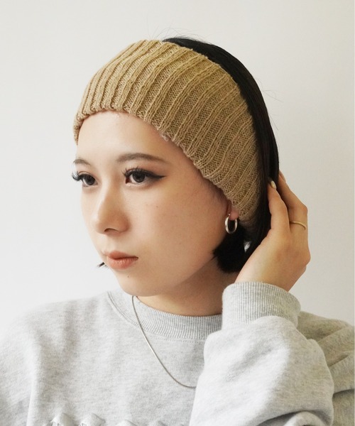 Jelly moo(ジェリームー)の「【 Jelly moo / ジェリームー 】 ワイド リブニット ヘアバンド(ヘアバンド・レディース・アイボリー/ブラック/ベージュ/グレー・FREE)」の22枚目の写真