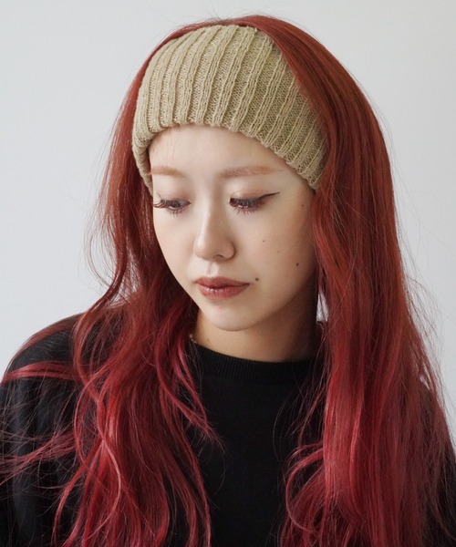 Jelly moo(ジェリームー)の「【 Jelly moo / ジェリームー 】 ワイド リブニット ヘアバンド(ヘアバンド・レディース・アイボリー/ブラック/ベージュ/グレー・FREE)」の21枚目の写真
