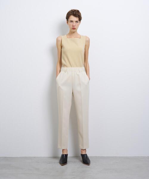 LANVIN en Bleu（ランバンオンブルー）の「ダブルクロスゴムテーパードパンツ（その他パンツ・レディース・ブラック/オフホワイト・36/38）」の3枚目の写真