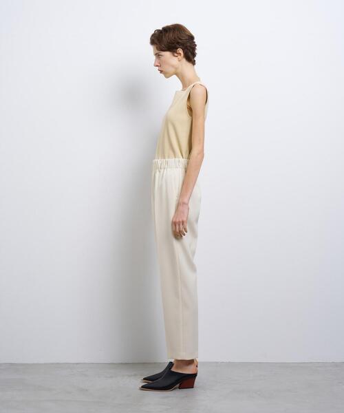 LANVIN en Bleu（ランバンオンブルー）の「ダブルクロスゴムテーパードパンツ（その他パンツ・レディース・ブラック/オフホワイト・36/38）」の4枚目の写真