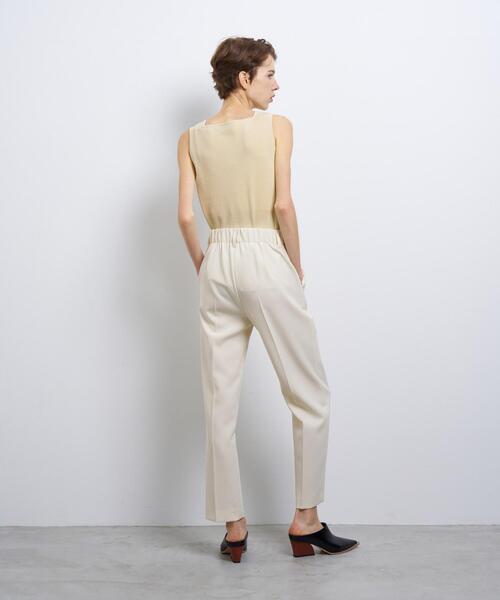 LANVIN en Bleu（ランバンオンブルー）の「ダブルクロスゴムテーパードパンツ（その他パンツ・レディース・ブラック/オフホワイト・36/38）」の5枚目の写真