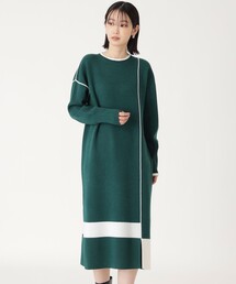 CAST: | カラーブロックニットワンピース(ワンピース)