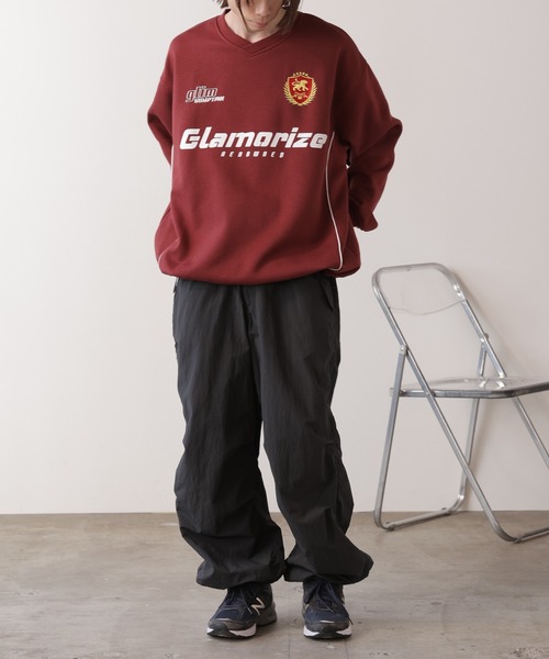 SUGGESTION（サジェッション）の「SUGGESTION/サジェッション サッカーデザイン トレーナー（スウェット・メンズ・グレー/ブラック/バーガンディー・L/M）」の3枚目の写真