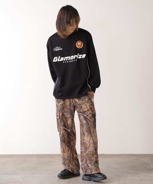 SUGGESTION（サジェッション）の「SUGGESTION/サジェッション サッカーデザイン トレーナー（スウェット・メンズ・グレー/ブラック/バーガンディー・L/M）」の4枚目の写真