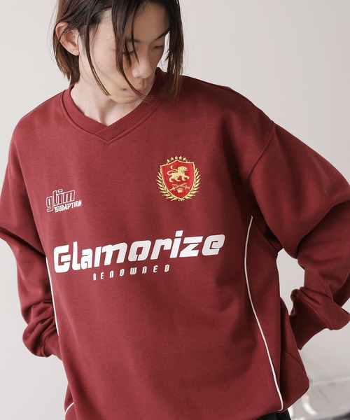 SUGGESTION（サジェッション）の「SUGGESTION/サジェッション サッカーデザイン トレーナー（スウェット・メンズ・グレー/ブラック/バーガンディー・L/M）」の13枚目の写真