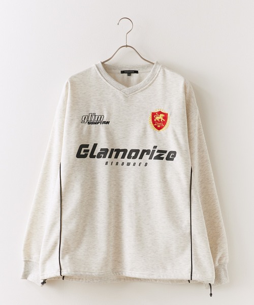 SUGGESTION（サジェッション）の「SUGGESTION/サジェッション サッカーデザイン トレーナー（スウェット・メンズ・グレー/ブラック/バーガンディー・L/M）」の5枚目の写真