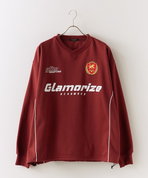 SUGGESTION（サジェッション）の「SUGGESTION/サジェッション サッカーデザイン トレーナー（スウェット・メンズ・グレー/ブラック/バーガンディー・L/M）」の10枚目の写真