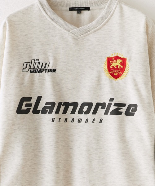 SUGGESTION（サジェッション）の「SUGGESTION/サジェッション サッカーデザイン トレーナー（スウェット・メンズ・グレー/ブラック/バーガンディー・L/M）」の17枚目の写真