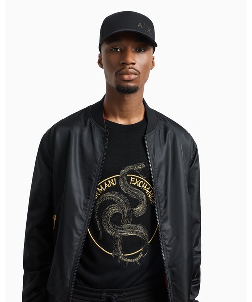 ARMANI EXCHANGE(アルマーニエクスチェンジ)の「【A|X アルマーニ エクスチェンジ】AXロゴ キャップ(キャップ・メンズ・ブラック・FREE)」の3枚目の写真