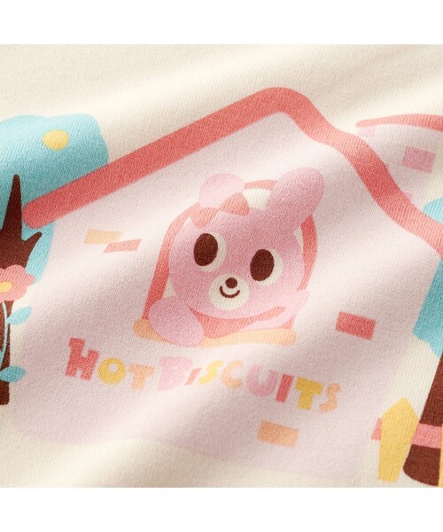 HOT BISCUITS(ホットビスケッツ)の「キャビット Tシャツ&6分丈パンツセット(Tシャツ/カットソー・キッズ・オレンジ/ピンク・フリー(70-80cm))」の4枚目の写真