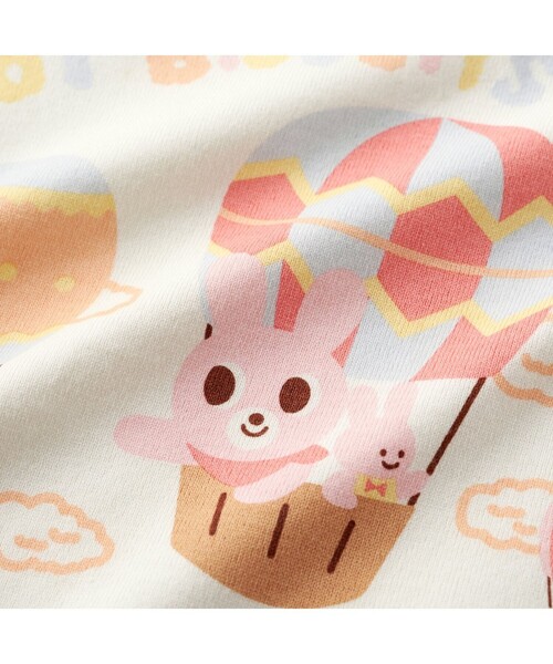 HOT BISCUITS(ホットビスケッツ)の「キャビット Tシャツ&6分丈パンツセット(Tシャツ/カットソー・キッズ・オレンジ/ピンク・フリー(70-80cm))」の7枚目の写真