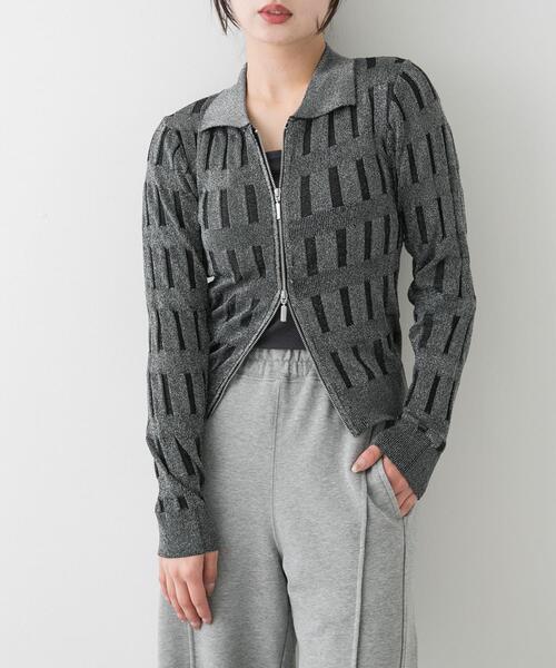 SENSE OF PLACE by URBAN RESEARCH（センスオブプレイスバイアーバンリサーチ）の「マジョリカプリーツコンパクトカーディガン（カーディガン/ボレロ・レディース・ピンク/チャコールグレー/ブラック/アイボリー・ONE）」の3枚目の写真