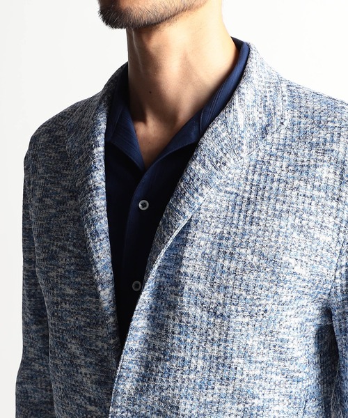 NICOLE CLUB FOR MEN(ニコルクラブフォーメン)の「メランジワッフルカットジャケット(その他アウター・メンズ・ネイビー/パープル/ピンク系/ブルー・MEDIUM/LARGE/X-LARGE)」の14枚目の写真