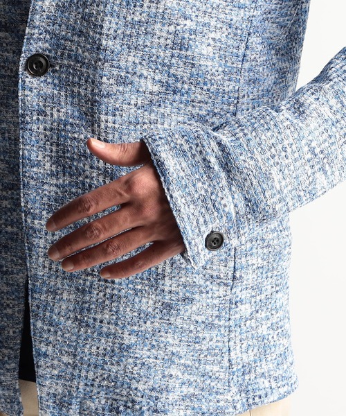 NICOLE CLUB FOR MEN(ニコルクラブフォーメン)の「メランジワッフルカットジャケット(その他アウター・メンズ・ネイビー/パープル/ピンク系/ブルー・MEDIUM/LARGE/X-LARGE)」の13枚目の写真