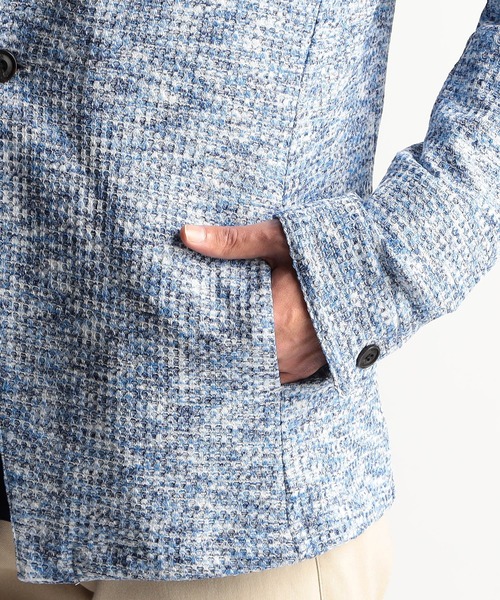 NICOLE CLUB FOR MEN(ニコルクラブフォーメン)の「メランジワッフルカットジャケット(その他アウター・メンズ・ネイビー/パープル/ピンク系/ブルー・MEDIUM/LARGE/X-LARGE)」の12枚目の写真