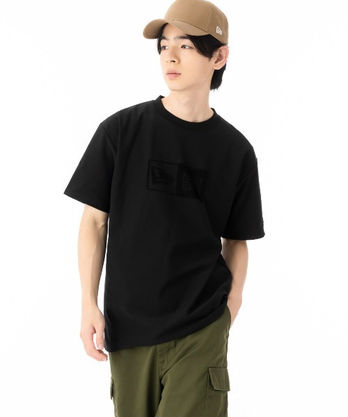 ニューエラ 半袖Tシャツ コットン ジャカードパイルボックスロゴ