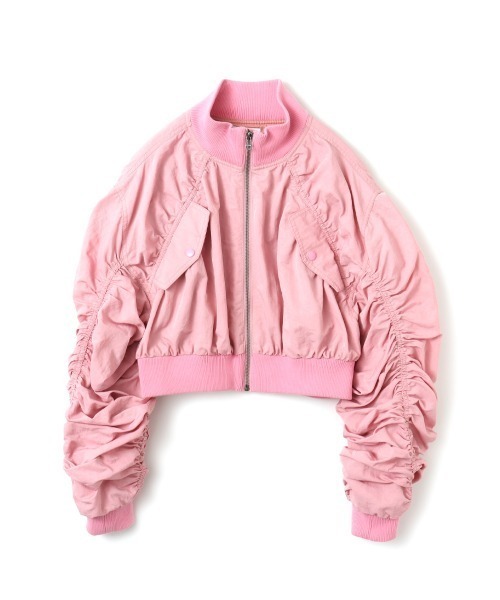 atmos pink（アトモスピンク）の「atmos pink Gather Military MA-1 / アトモス ピンク ギャザー ミリタリー エムエーワン（MA-1・レディース・カーキ/ブルー/ピンク・FREE）」の7枚目の写真