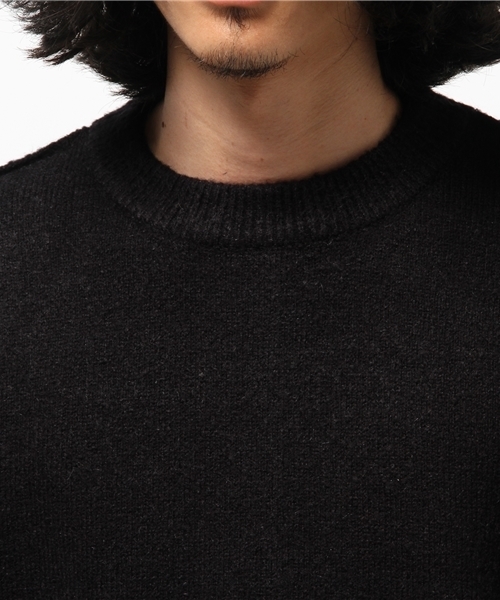 Lui's(ルイス)の「Lui's(ルイス) アウトシームBIGニット(ニット/セーター・メンズ・ネイビー/ブラック/ベージュ・SMALL/MEDIUM)」の7枚目の写真