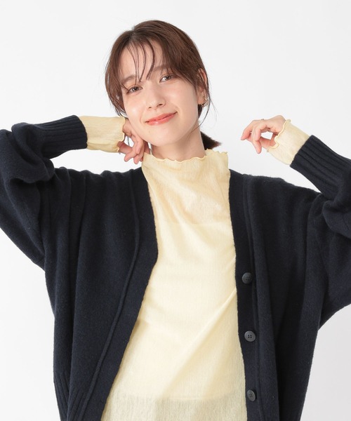 studio CLIP（スタディオクリップ）の「ソフトチュールボトルネックプルオーバー[プラスサイズあり]（Tシャツ/カットソー・レディース・ホワイト/グレー/クリーム・MEDIUM/LARGE/ﾌﾘｰ(L)）」の19枚目の写真