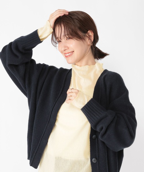 studio CLIP（スタディオクリップ）の「ソフトチュールボトルネックプルオーバー[プラスサイズあり]（Tシャツ/カットソー・レディース・ホワイト/グレー/クリーム・MEDIUM/LARGE/ﾌﾘｰ(L)）」の18枚目の写真