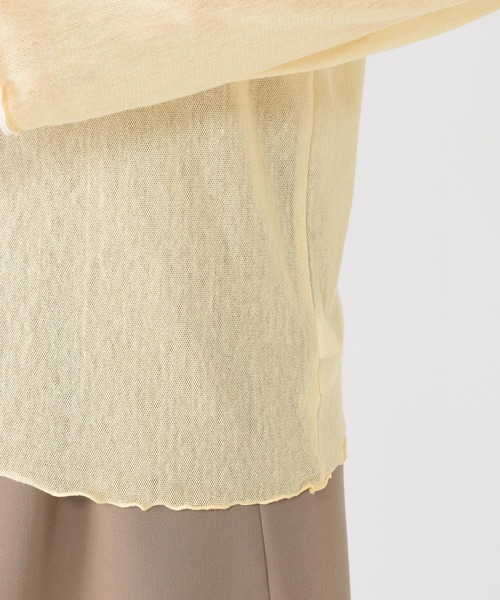 studio CLIP（スタディオクリップ）の「ソフトチュールボトルネックプルオーバー[プラスサイズあり]（Tシャツ/カットソー・レディース・ホワイト/グレー/クリーム・MEDIUM/LARGE/ﾌﾘｰ(L)）」の8枚目の写真