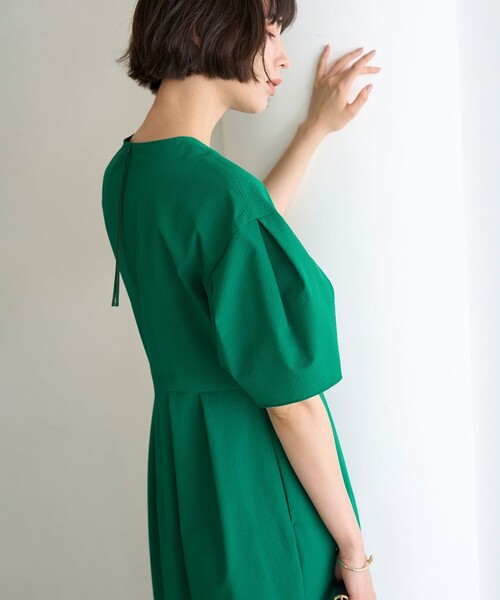 UNFILO(アンフィーロ)の「FINE MOVE SUCKER ワンピース(ワンピース・レディース・ブラック系/グリーン系/ダルブルー系・SMALL/MEDIUM/LARGE/MT)」の5枚目の写真