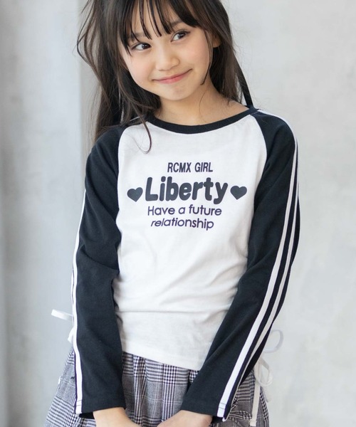 RICH MIX(リッチミックス)の「RICHMIX レースアップ長袖Tシャツ(Tシャツ/カットソー・キッズ・ブラウン系/ブラック系・130/140/150/160)」の1枚目の写真