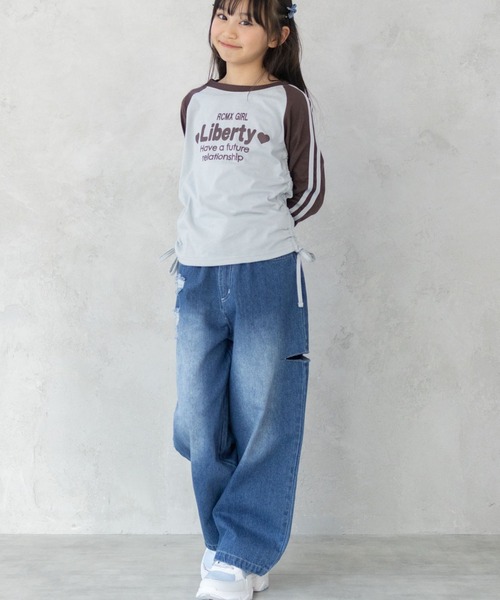 RICH MIX(リッチミックス)の「RICHMIX レースアップ長袖Tシャツ(Tシャツ/カットソー・キッズ・ブラウン系/ブラック系・130/140/150/160)」の9枚目の写真