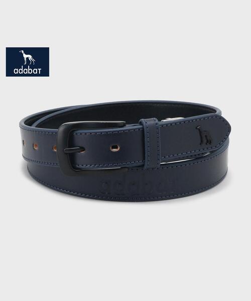 adabat（アダバット）の「【新レーベル ADABAT NAVY】サルーキレザーベルト（ベルト・メンズ・レッド系1/ホワイト/ブラック/ネイビー・00）」の4枚目の写真