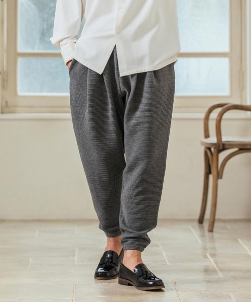 Magine(マージン)の「mp13234- Deformed Knitting Jacquard Tapered Pants ジャガードテーパードパンツ(その他パンツ・メンズ・チャコールグレー/ブラック/ミックスグレー・44/46/48)」の11枚目の写真