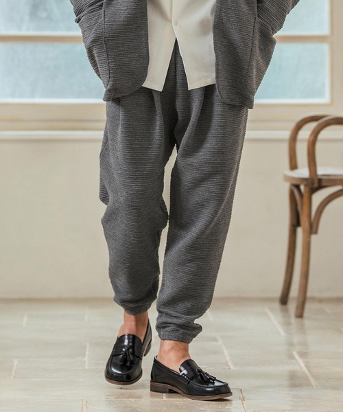 Magine(マージン)の「mp13234- Deformed Knitting Jacquard Tapered Pants ジャガードテーパードパンツ(その他パンツ・メンズ・チャコールグレー/ブラック/ミックスグレー・44/46/48)」の13枚目の写真