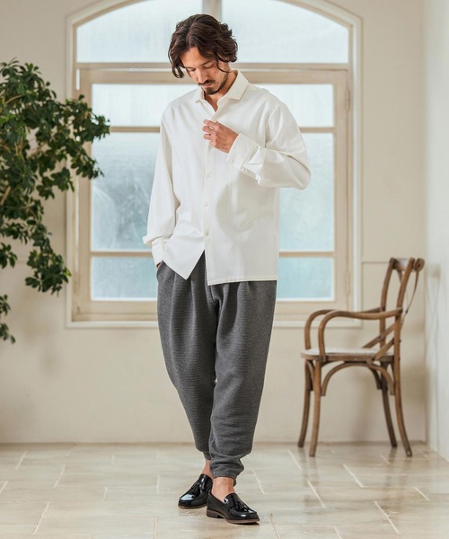 Magine(マージン)の「mp13234- Deformed Knitting Jacquard Tapered Pants ジャガードテーパードパンツ(その他パンツ・メンズ・チャコールグレー/ブラック/ミックスグレー・44/46/48)」の14枚目の写真