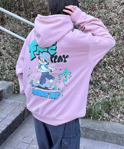 ILL'S(イルズ)の「GHOST / BOY ポップグラフィック 発泡イラストプリント プルオーバーパーカー メンズ レディース(パーカー・メンズ・ホワイト系その他/サックスブルー系2/ブラック系その他2/ピンク系その他/ホワイト系その他2/ブラック系その他・M/L)」の13枚目の写真