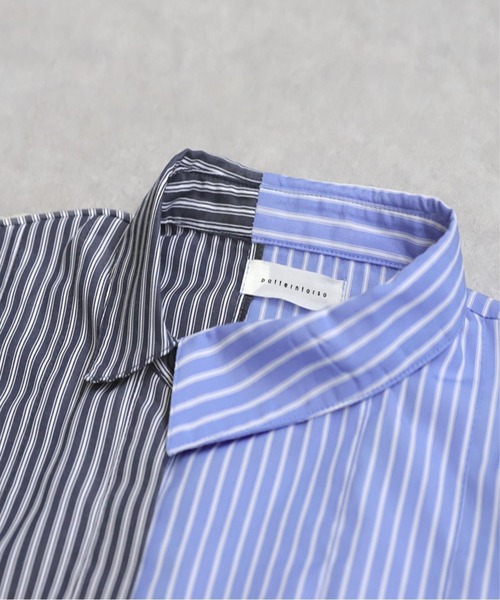 antiqua(アンティカ)の「アシメストライプシャツ(シャツ/ブラウス・レディース・ブルー/ブラック・ONESIZE)」の17枚目の写真