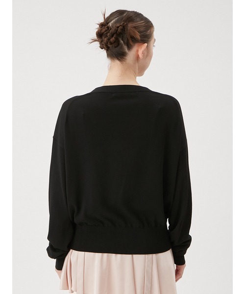 FURFUR（ファーファー）の「ロゴ刺繍Vネックカーディガン（カーディガン/ボレロ・レディース・ブラック/グレー/ピンク/ターコイズブルー・FREE）」の6枚目の写真