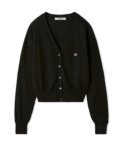 FURFUR（ファーファー）の「ロゴ刺繍Vネックカーディガン（カーディガン/ボレロ・レディース・ブラック/グレー/ピンク/ターコイズブルー・FREE）」の13枚目の写真