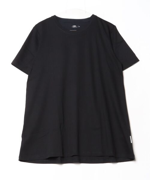 TIGORA(ティゴラ)の「ティゴラ TIGORA UVカットシルキーコットンAラインTシャツ(Tシャツ/カットソー・レディース・ブラック/ブラウン・S/M/L/XL)」の2枚目の写真