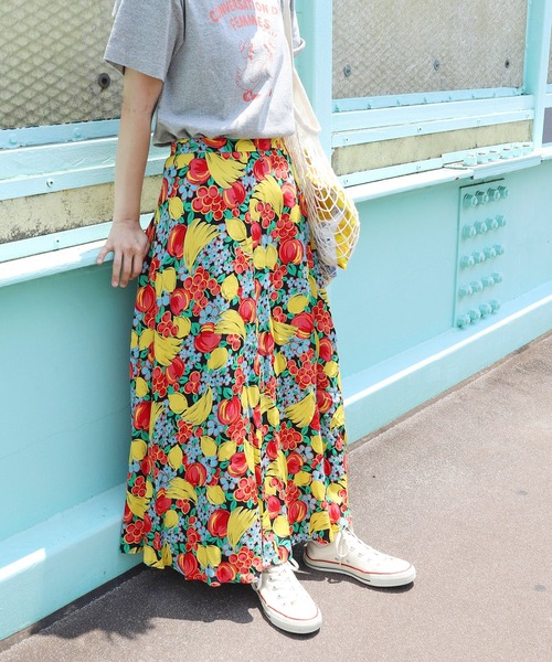 セール】フルーツ柄 レーヨンエットスカート（スカート）｜CHILD WOMAN