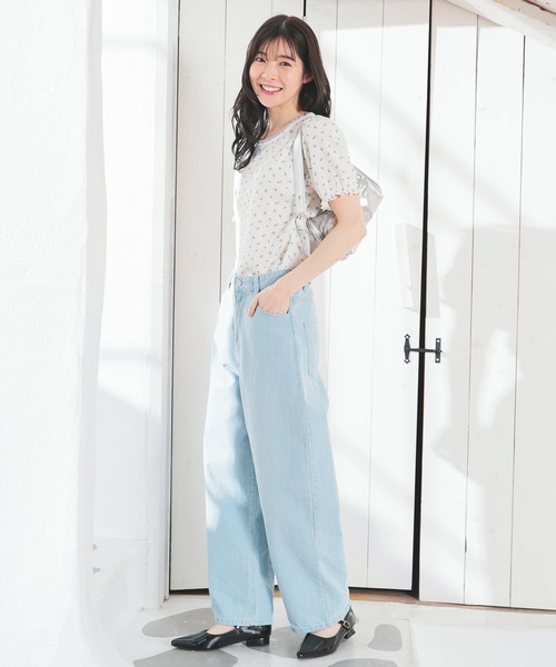 Honeys（ハニーズ）の「レース付ワッフルトップス（Tシャツ/カットソー・レディース・ベージュ系その他/レッド/ホワイト/ホワイト系その他/ブラック・M/L/S）」の10枚目の写真