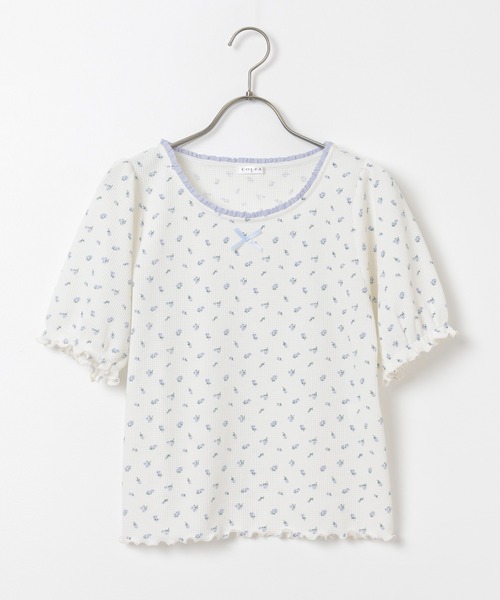 Honeys（ハニーズ）の「レース付ワッフルトップス（Tシャツ/カットソー・レディース・ベージュ系その他/レッド/ホワイト/ホワイト系その他/ブラック・M/L/S）」の20枚目の写真
