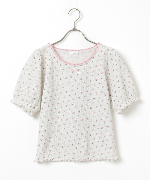Honeys（ハニーズ）の「レース付ワッフルトップス（Tシャツ/カットソー・レディース・ベージュ系その他/レッド/ホワイト/ホワイト系その他/ブラック・M/L/S）」の22枚目の写真
