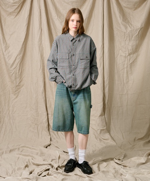 WETTEMPT(ウィテンプト)の「SEERSUCKER LS CHECK SHIRT / シアサッカーLSチェックシャツ(シャツ/ブラウス・メンズ・オフホワイト/ネイビー/ブラウン/オレンジ/ブラック・LARGE/SMALL/MEDIUM)」の14枚目の写真